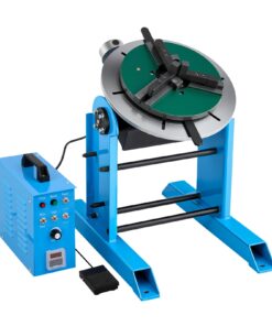 VEVOR Rotary Welding Positioner 300 kg Load, Tilt -45° to 90°, 0.2–2.5 RPM with Electric & Foot Pedal Control, for Welding & Assembly