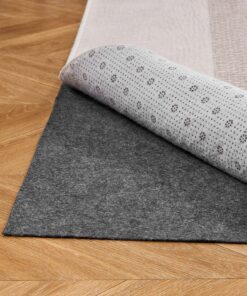 VEVOR Non-Slip Rug Pad 2.44x3.05m, Felt Cushion & Rubber Backing, 3mm Thick, Carpet Gripper for Hardwood Floor Protection