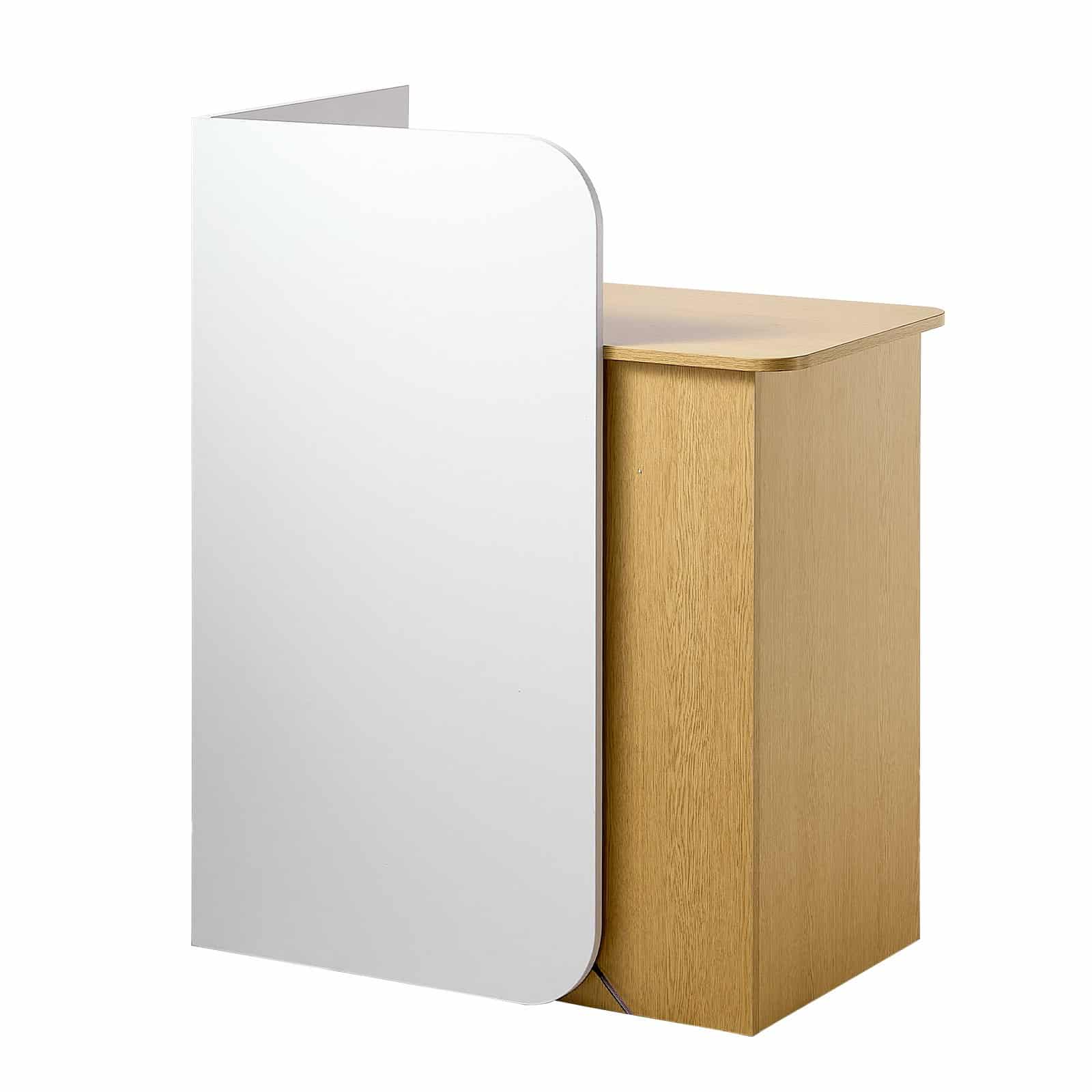 VEVOR 80 cm White Reception Desk with LED Lights, 2 Drawers, Lockable Storage & Power Outlets for Office, Salon, Retail — изображение 10