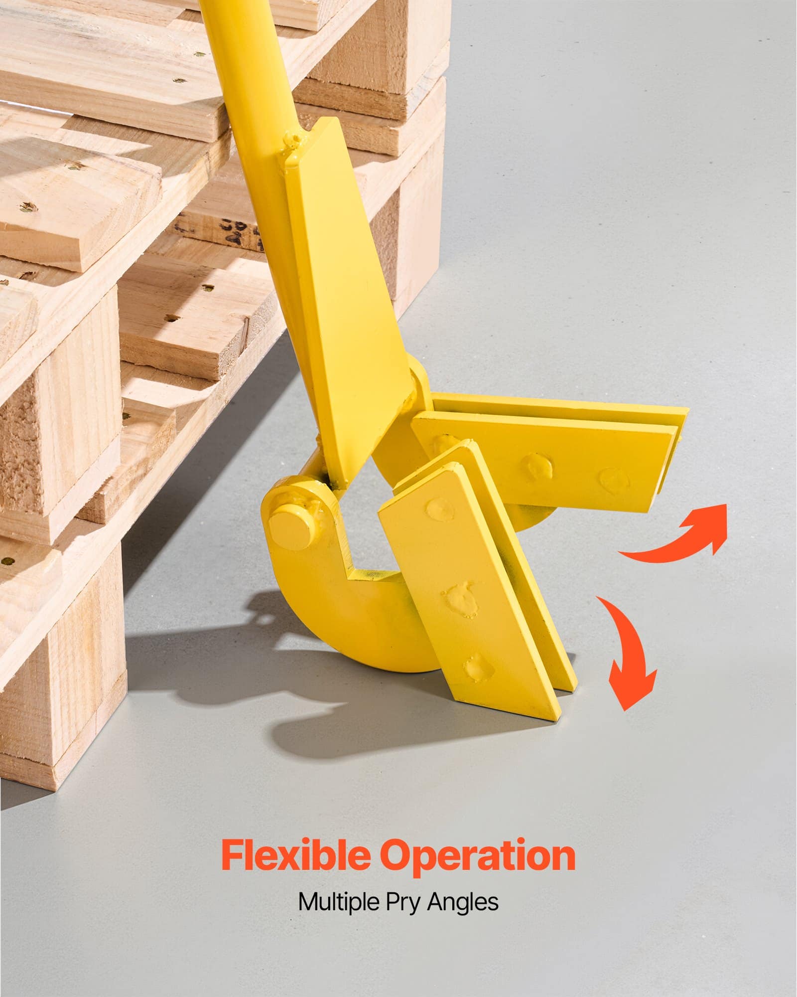 VEVOR Pallet Buster Tool, 1 m Carbon Steel Pry Bar, 900 kg Capacity Deck & Pallet Board Removal Tool, Ergonomic Long Handle — изображение 6