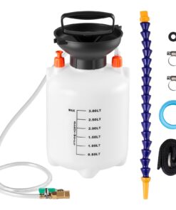 VEVOR 3 L Manual Transmission Fluid Pump, HDPE Tank, 120 cm Flexible Hose, Leak-Proof Automotive Oil & Fluid Transfer Filler