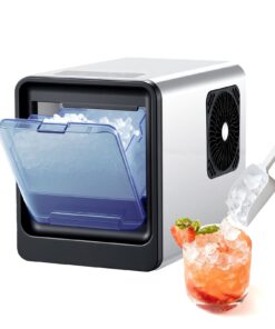 Настольный льдогенератор VEVOR, нугет-лёд 15 кг/24 ч, бак 0,8 л, самочистка, выдвижной ящик, портативная лед-машина для дома и бара