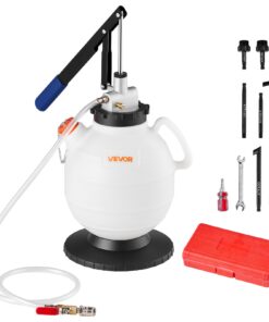 VEVOR 7.5 L Manual Transmission Fluid Pump Kit with 8 ATF Adapters, 120 cm Hose, Clear HDPE Tank Oil Extractor for Cars & Mowers