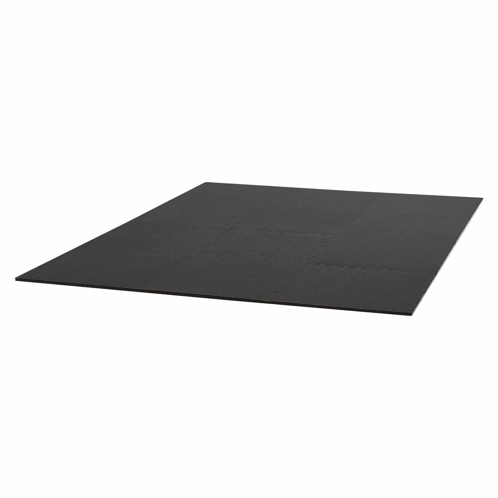 VEVOR 12-Piece Interlocking EVA Foam Gym Floor Mat Set 610 x 610 x 14 mm, Noise-Reducing Protective Exercise Tiles, Black - Image 11