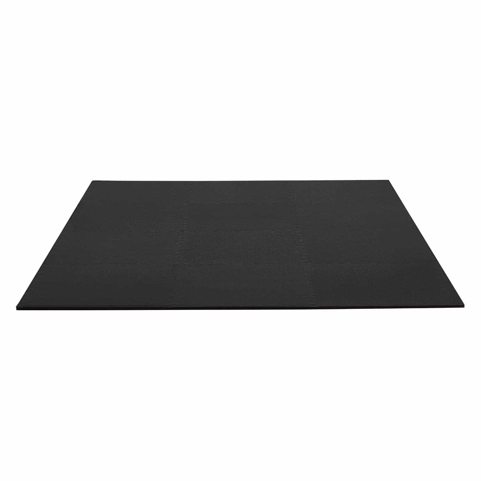 VEVOR 12-Piece Interlocking EVA Foam Gym Floor Mat Set 610 x 610 x 14 mm, Noise-Reducing Protective Exercise Tiles, Black - Image 12
