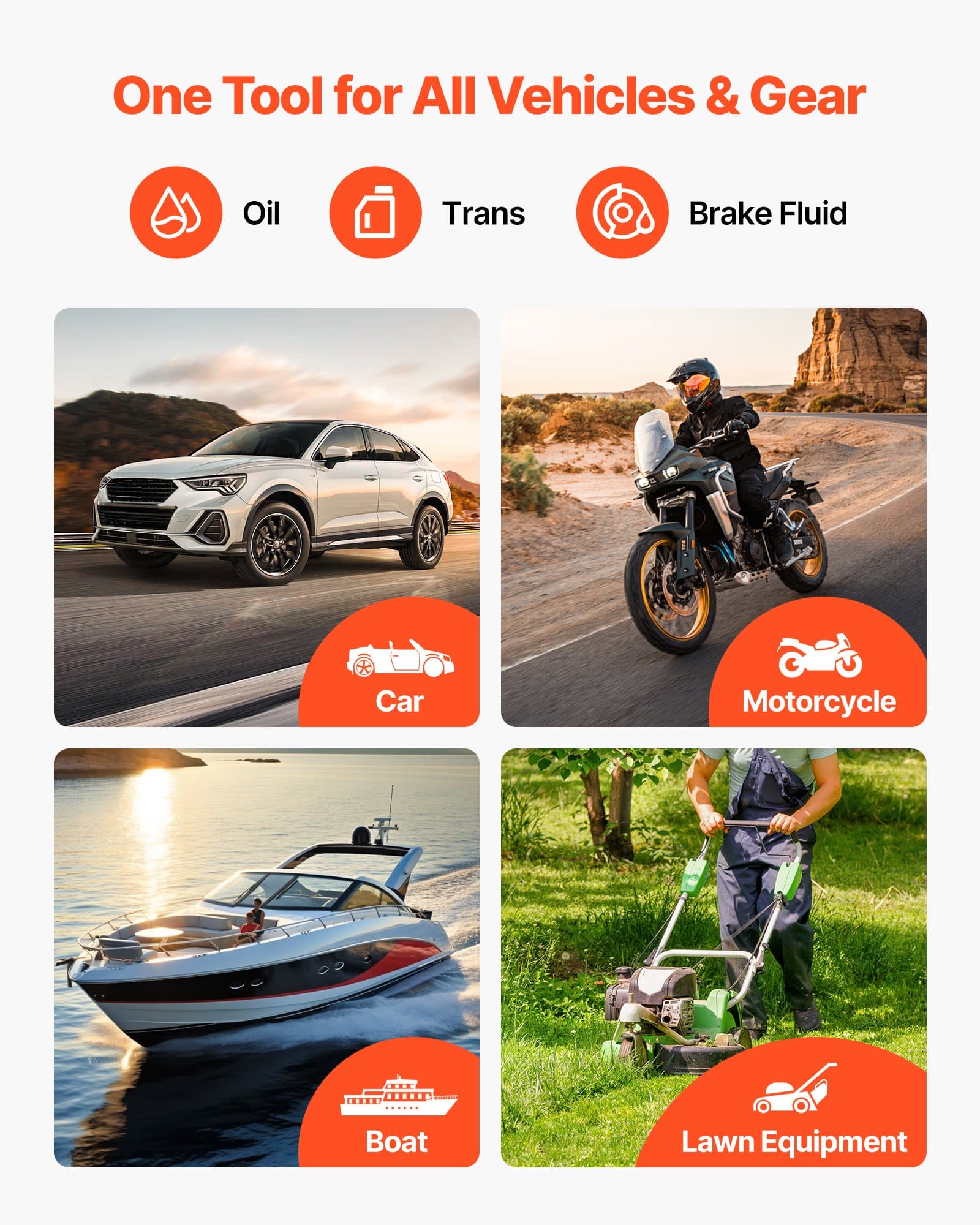 VEVOR 1.5 L Manual Fluid Extractor Pump, Oil Syringe with Hoses and Adapters for Engine Oil, Coolant, Brake and Transmission Fluid — изображение 5