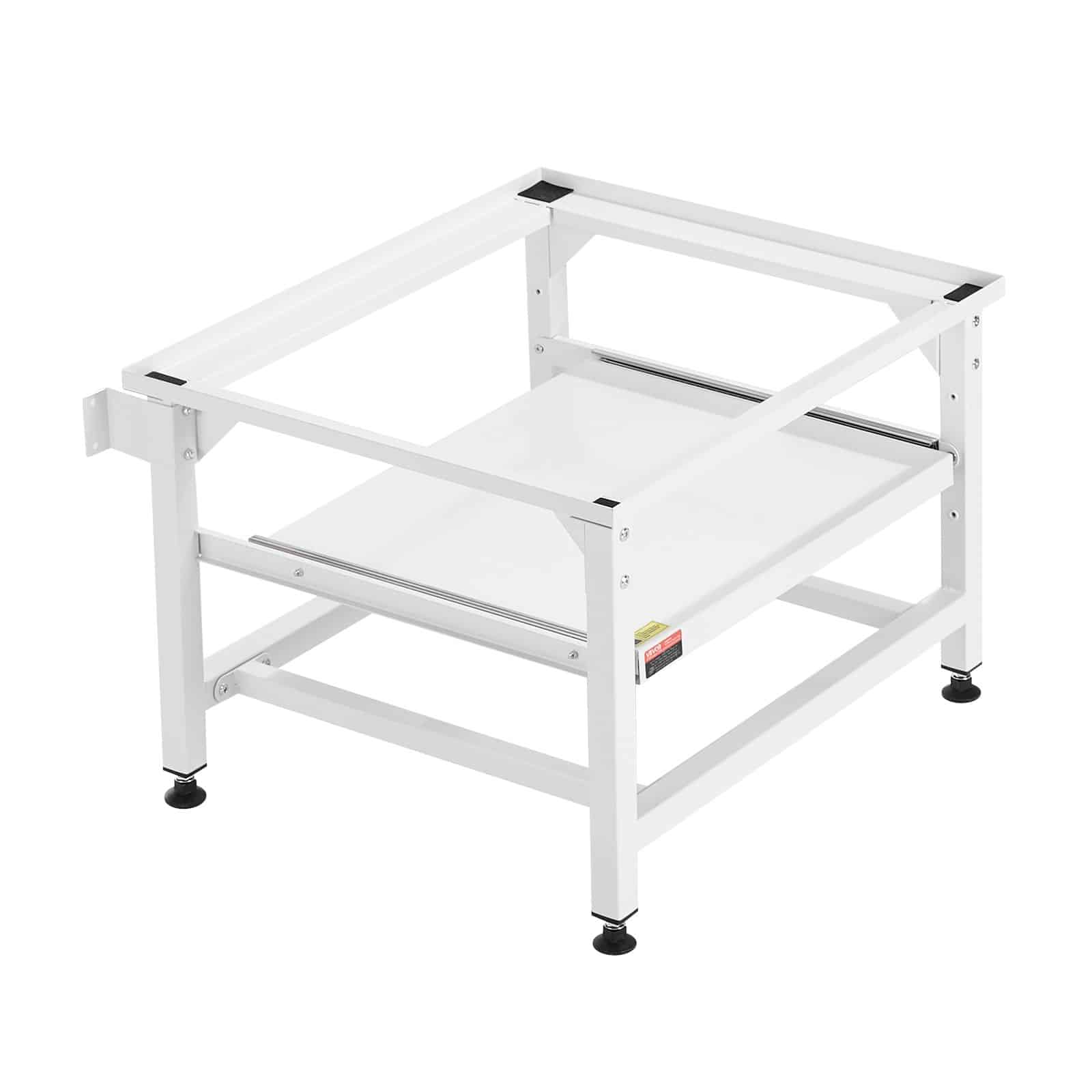 VEVOR Adjustable Laundry Pedestal 410 mm, Steel Washer Dryer Stand with Pull-Out Tray, 318 kg Load, Anti-Vibration, White - Зображення 11