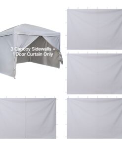 VEVOR боковые стенки для шатра 3 x 3 м, 4 водонепроницаемые панели из 210D Oxford с защитой от солнца, белые
