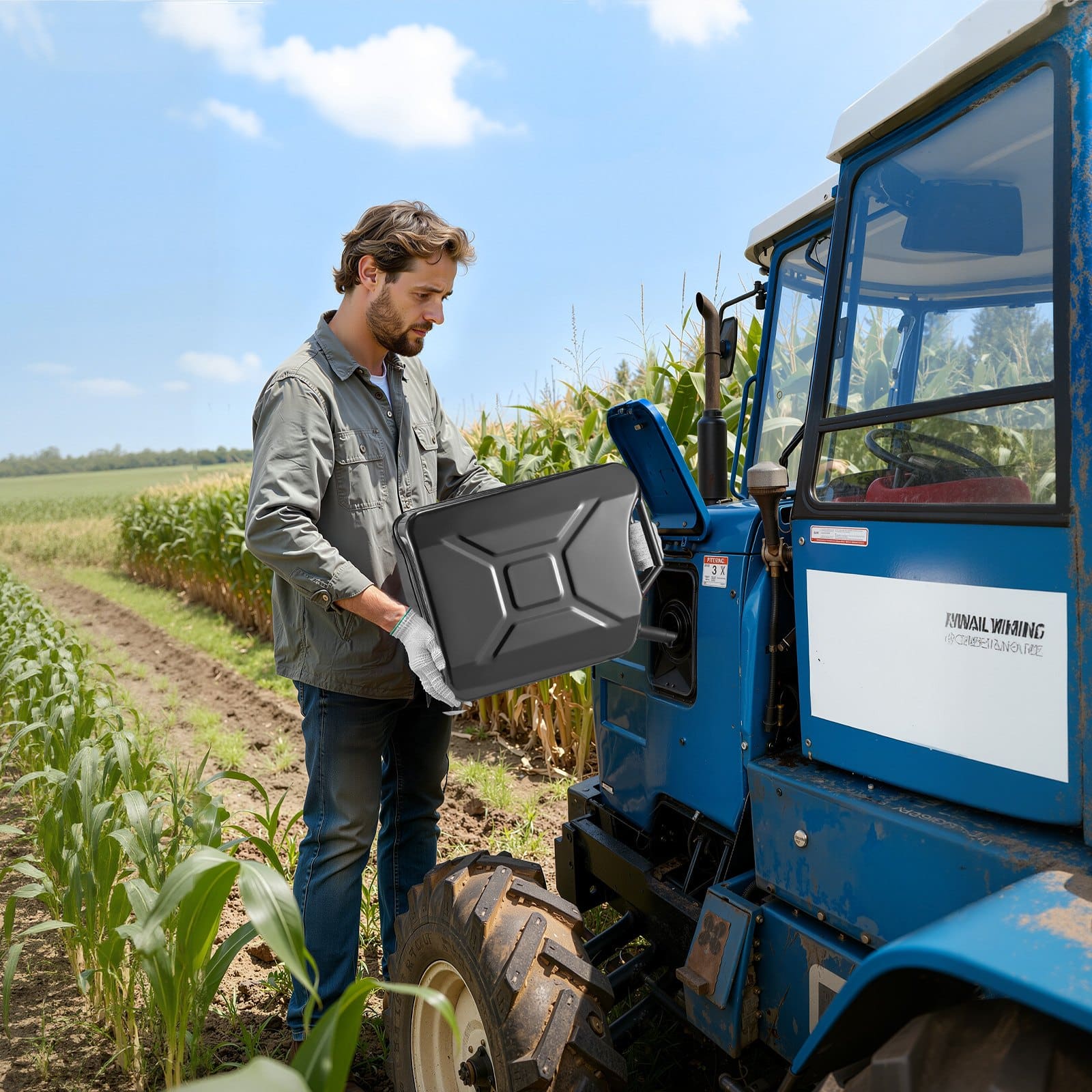 VEVOR 20 L Metal Fuel Jerry Can, Leakproof Gas Tank with Spout, 6 L/min Fast Flow, For Cars, Motorcycles, ATV, Camping, Black — attēls 8