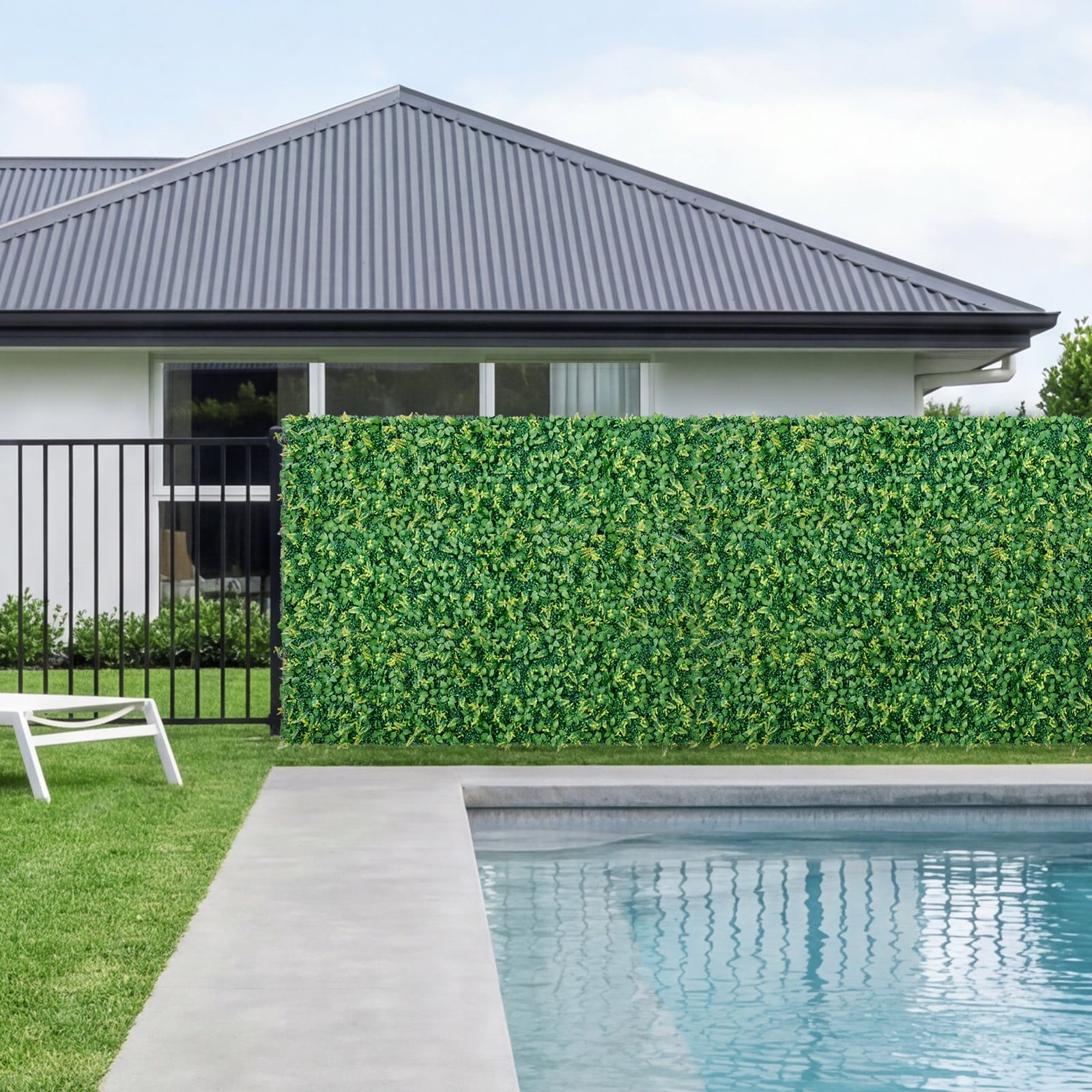 VEVOR Artificial Boxwood Hedge Wall, 4 Panels 61 x 243.8 cm, 3D Greenery Privacy Fence Screen for Indoor Outdoor Garden & Wedding Décor — изображение 8