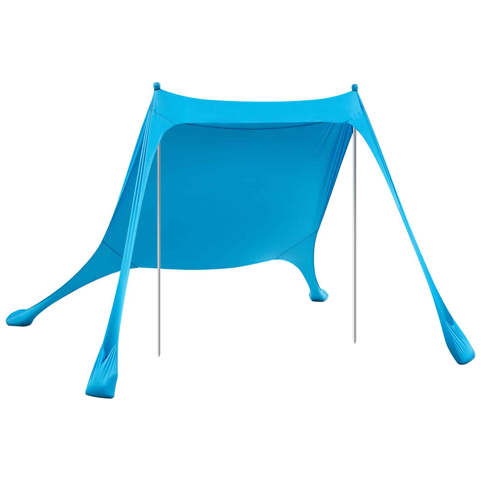 VEVOR Beach Tent Sun Shelter, UPF 50+ Lycra, 2 m Tall, 2.3 x 2.3 m Pop Up Canopy with Sandbags, Poles, Shovels for 2–4 People — изображение 10