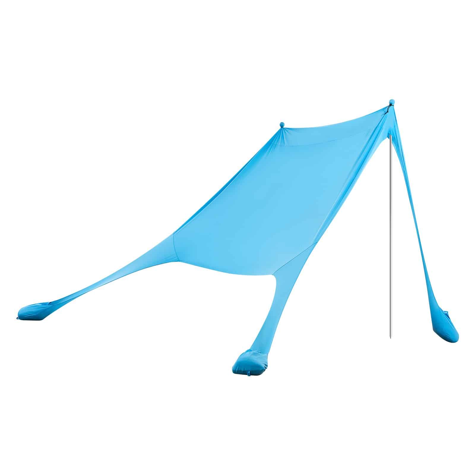 VEVOR Beach Tent Sun Shelter, UPF 50+ Lycra, 2 m Tall, 2.3 x 2.3 m Pop Up Canopy with Sandbags, Poles, Shovels for 2–4 People — изображение 12