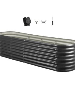 VEVOR 2.4 x 0.6 x 0.6 m Metal Raised Garden Bed