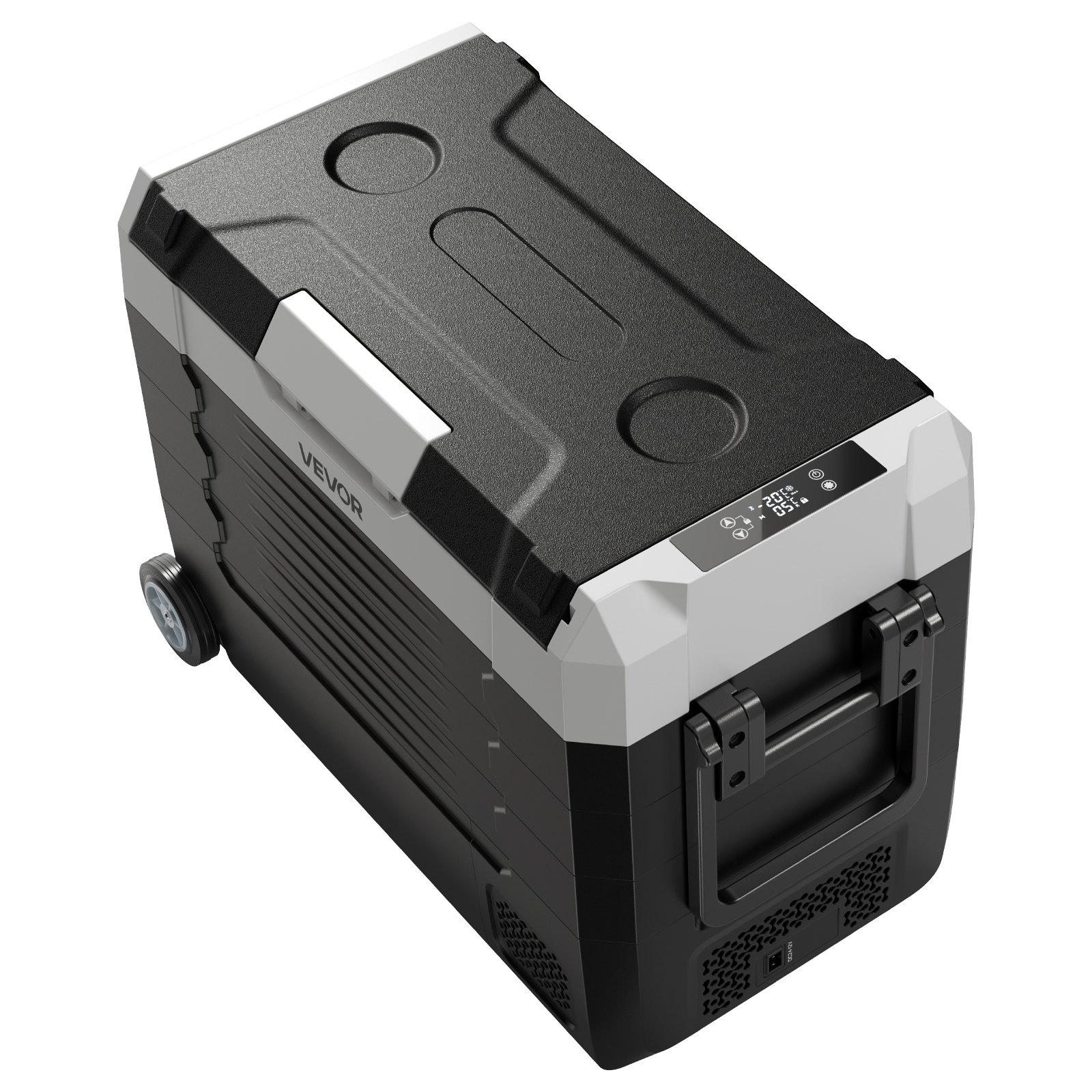 VEVOR 45L Dual-Zone Car Refrigerator Freezer, -20°C to 20°C, 12/24V & 100–240V, APP Control, Wheels, for Car RV Boat Camping — изображение 9