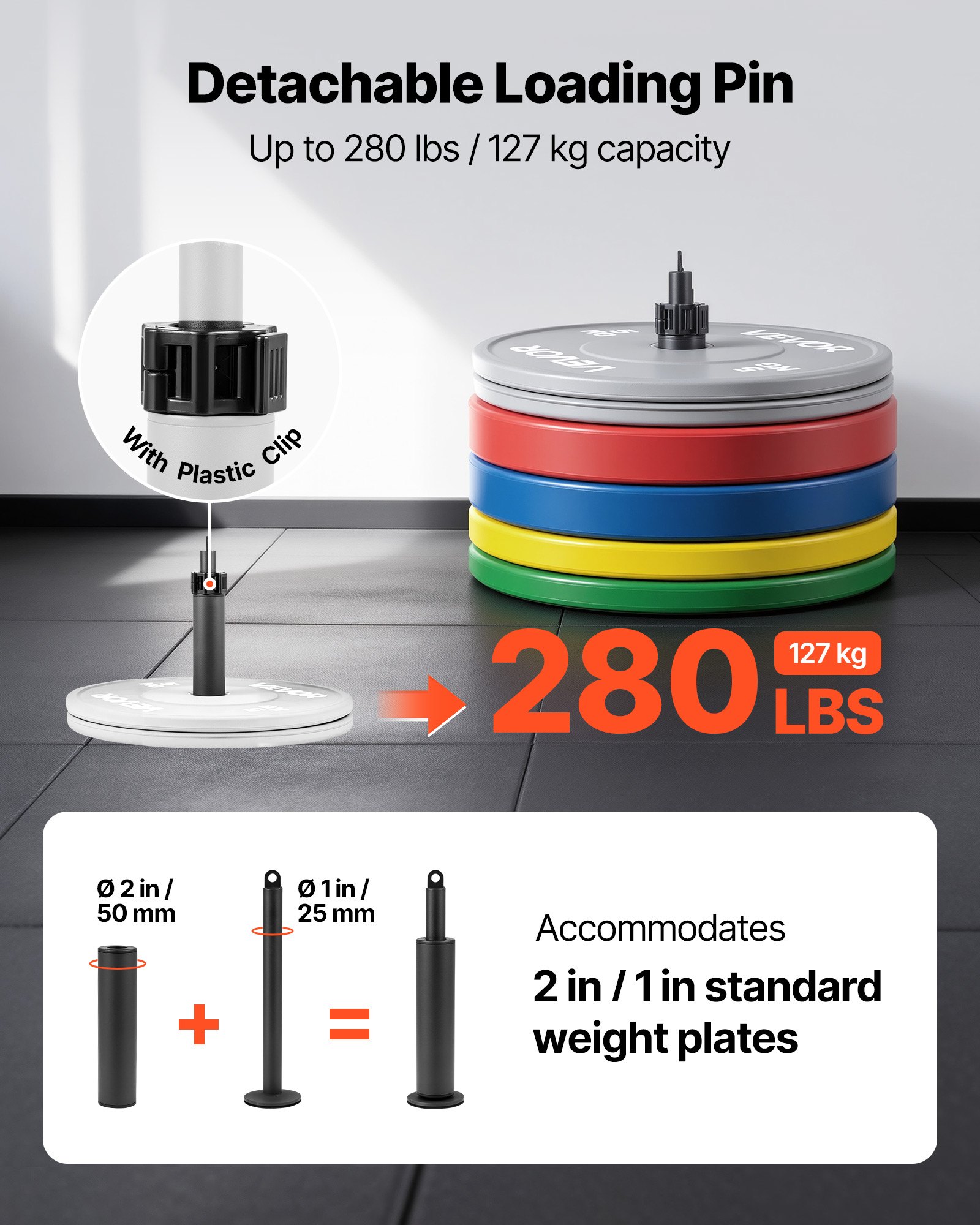 127 kg ietilpības svaru skriemeļu stiprinājums