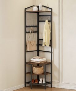 Дерево углового зала VEVOR 181 см. Стойка для пальто и обуви с крючками