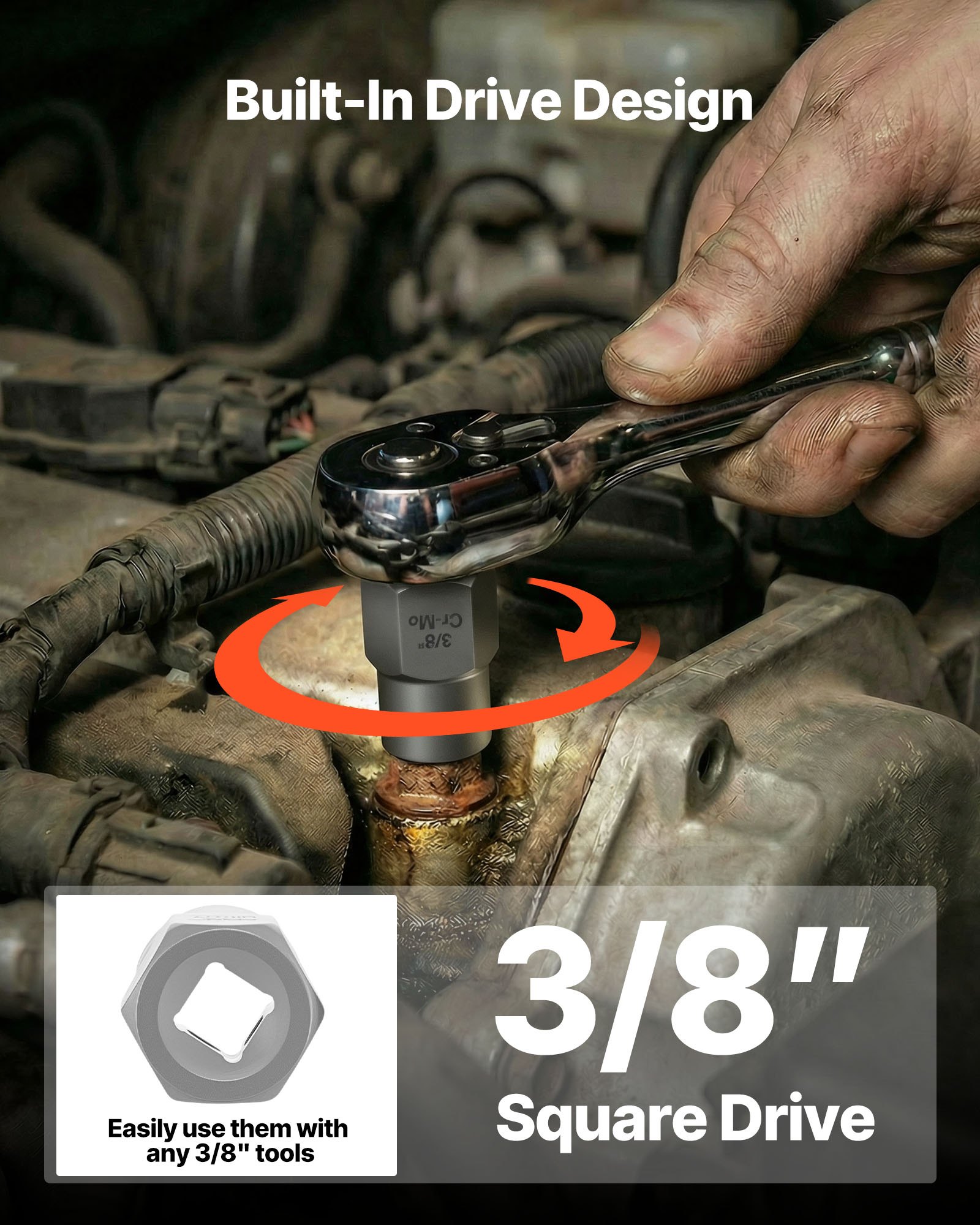 VEVOR 54‑Piece Screw Extractor & Drill Bit Set, Cr-Mo Steel Nut Bolt Remover Kit with Adapters and Case for Damaged Fasteners — изображение 4