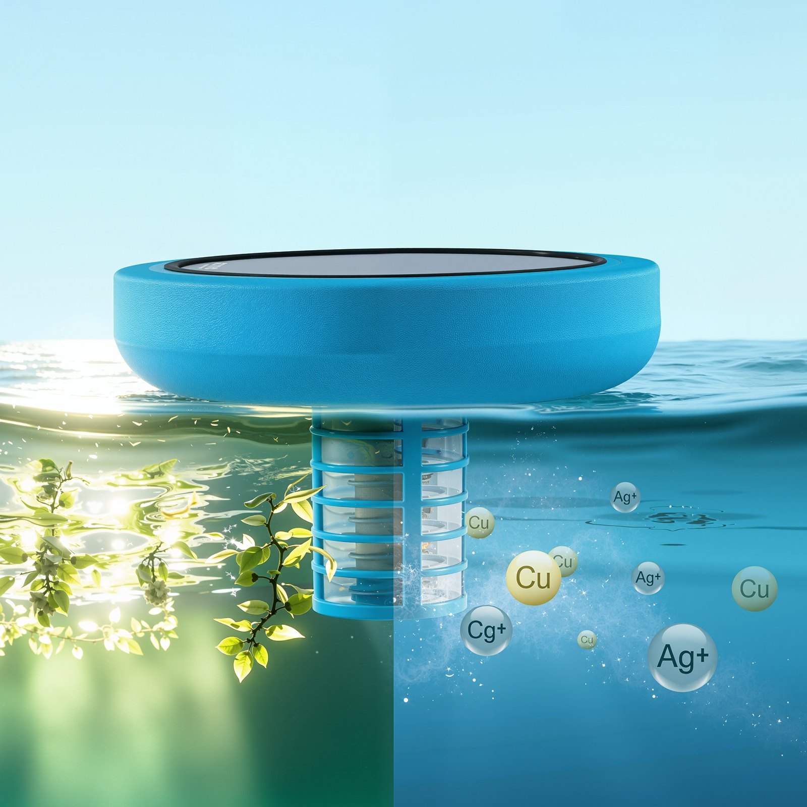 VEVOR Solar Pool Ionizer 132000 L Floating Copper Water Purifier for Pools & Spas, Chlorine-Free, Test Strips Included - Зображення 8