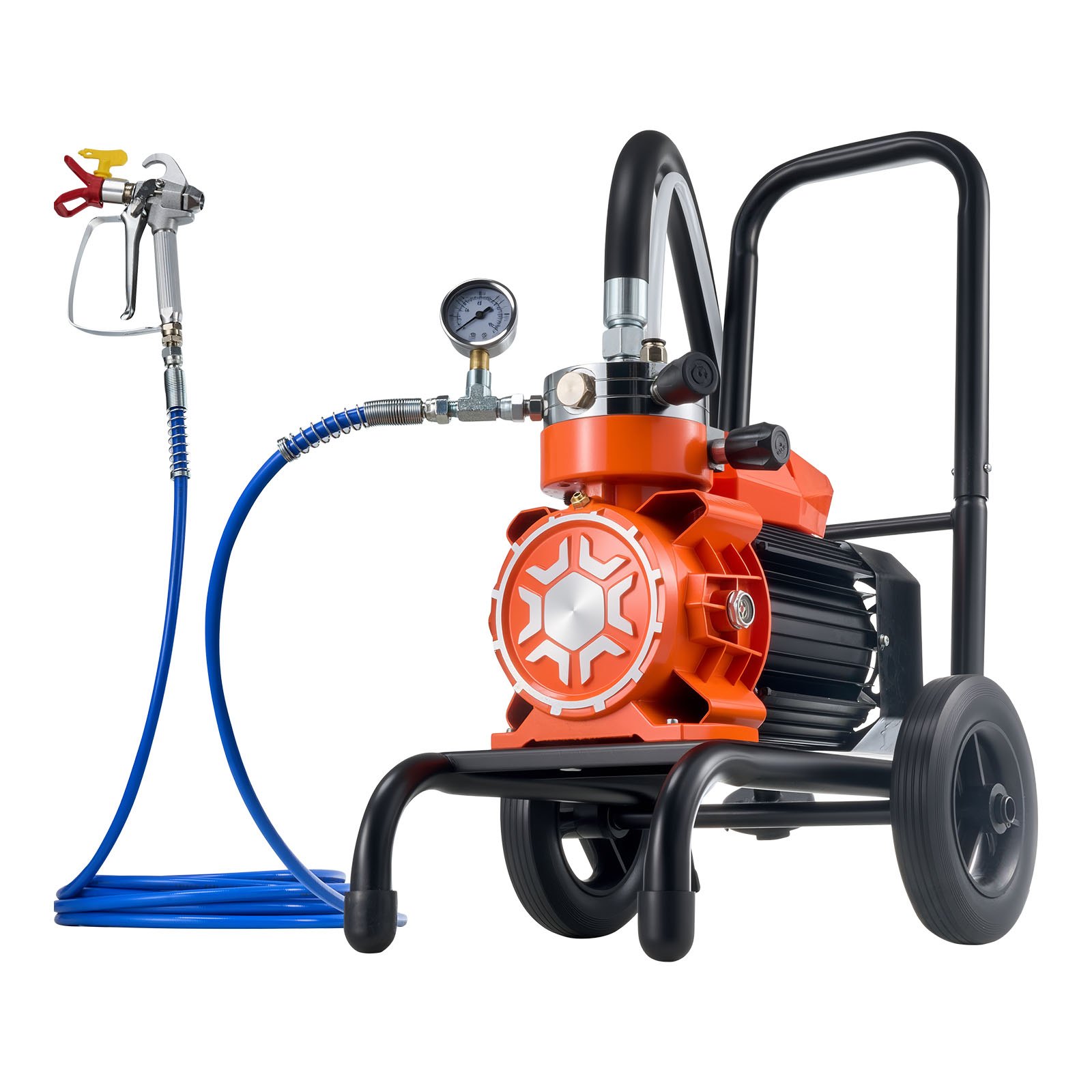 VEVOR 900 W Diaphragm Airless Paint Sprayer on Cart, 150 bar, 10 m Hose, 50 cm Extension Pole for Interior and Exterior Renovation - Зображення 10