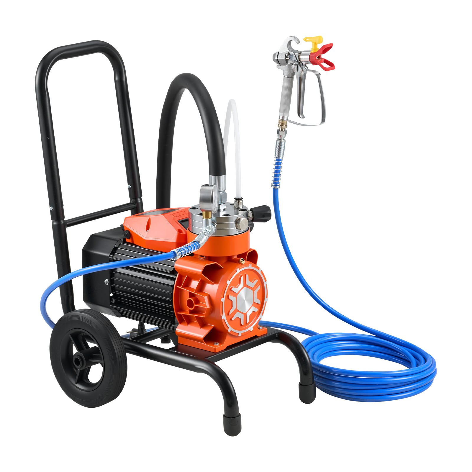 VEVOR 900 W Diaphragm Airless Paint Sprayer on Cart, 150 bar, 10 m Hose, 50 cm Extension Pole for Interior and Exterior Renovation - Зображення 12