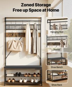 Обувная скамейка и двухъярусная обувная полка для подъезда