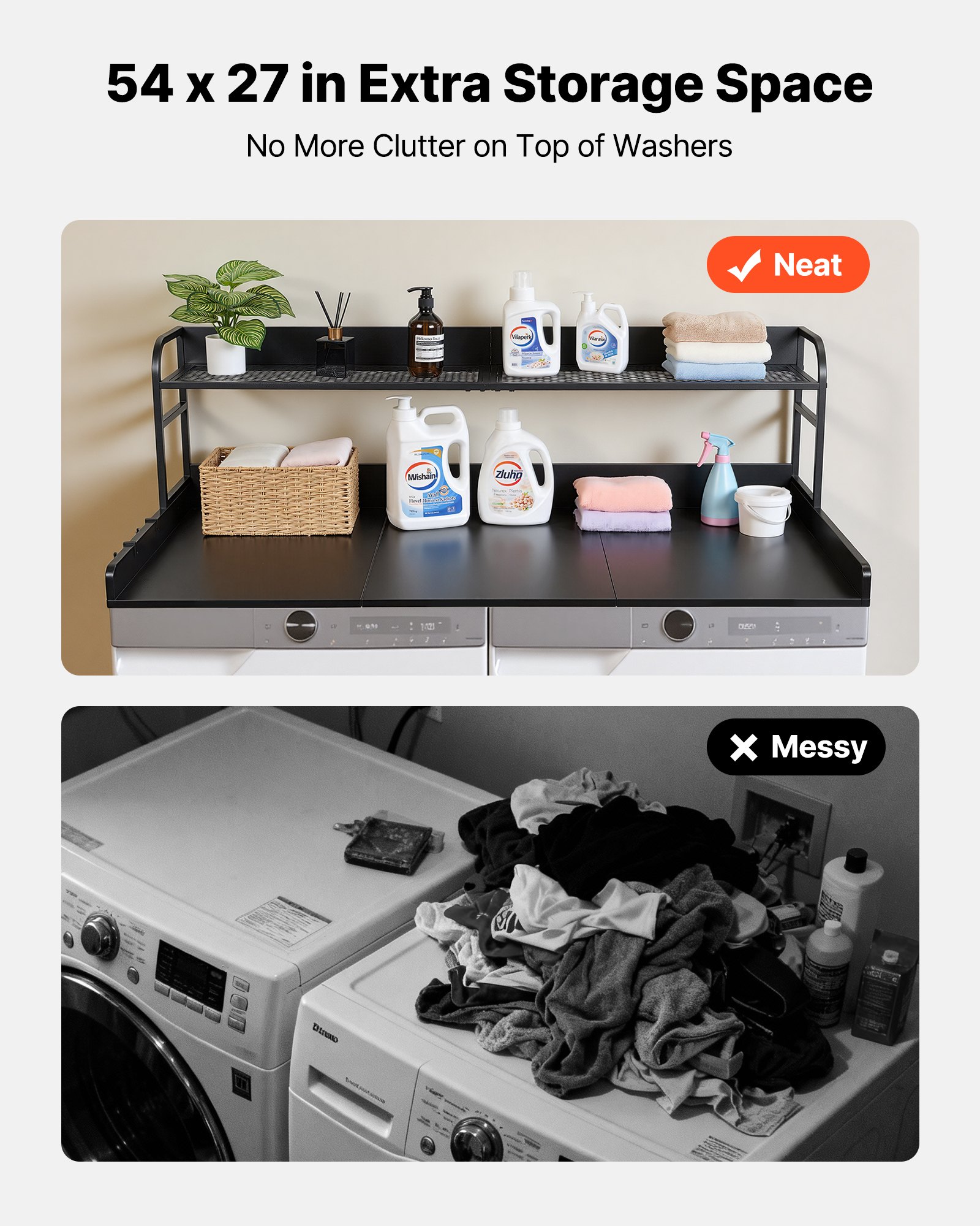 Laundry Machine Topper Organizer