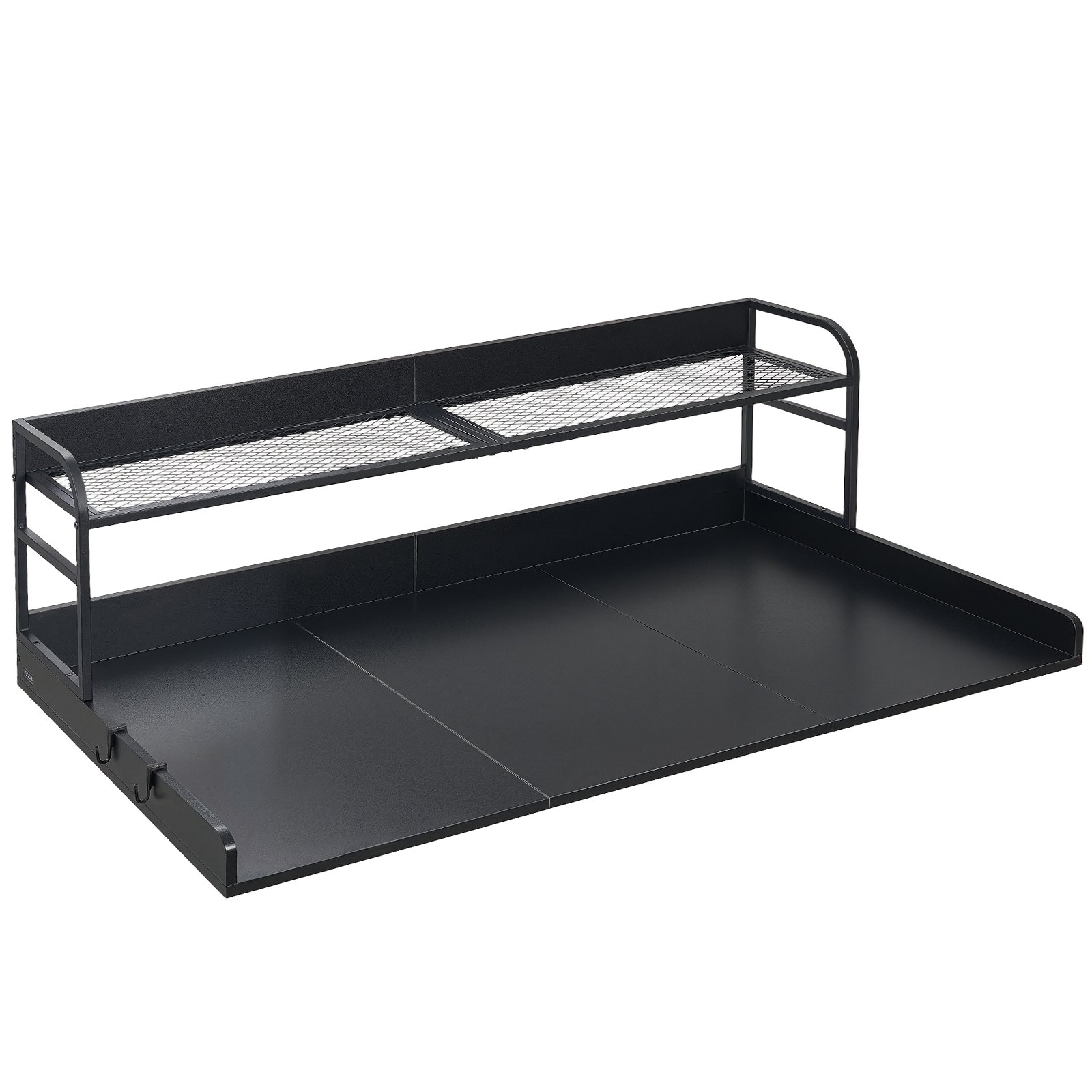 VEVOR Washer Dryer Countertop 137x69.9 cm with Shelf, Edge and Hooks, Laundry Machine Topper Organizer, Black — изображение 10