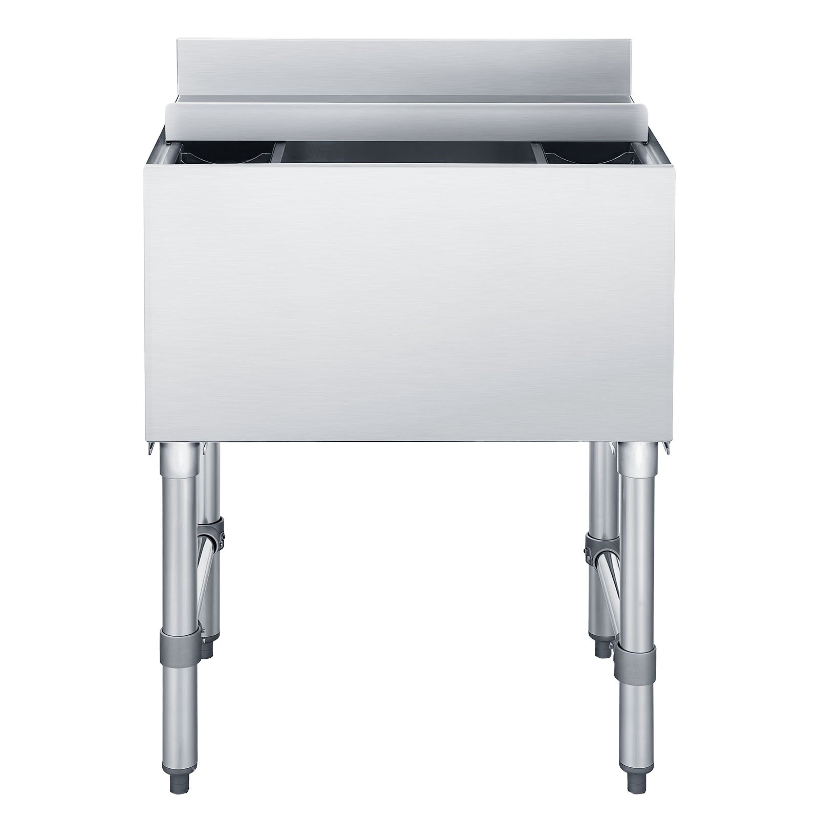 VEVOR 61.6 L Commercial Underbar Ice Bin, 610x482x850 mm 304 Stainless Steel Ice Chest with Sliding Lid, Drain, NSF for Bar - Image 11