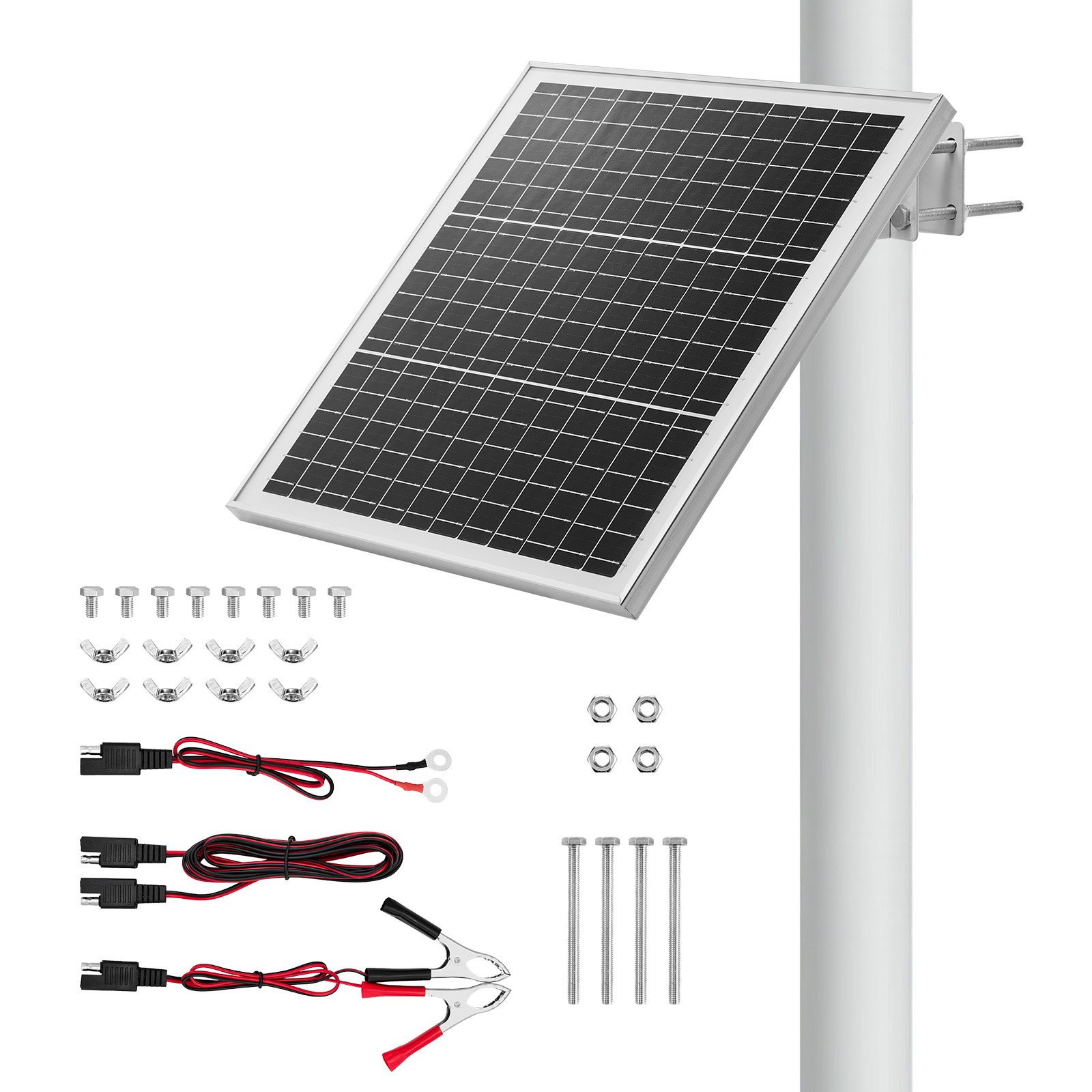 Зарядное устройство для солнечной батареи VEVOR 20W 12 В с контроллером