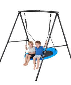 VEVOR 100 cm Saucer Swing Set with Heavy-Duty Metal A-Frame Stand