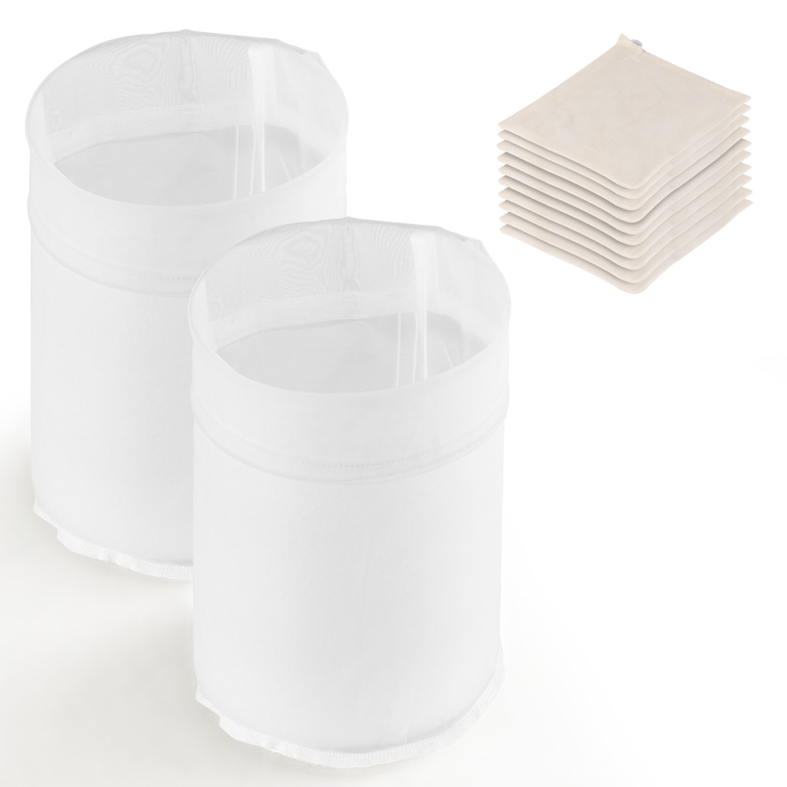 VEVOR Brew Bags Set for Automatic Beer Brewer, 2 Nylon Grain Bags & 10 Cotton-Linen Hop Bags, Fine Mesh, Reusable, 10 L Capacity - Image 8