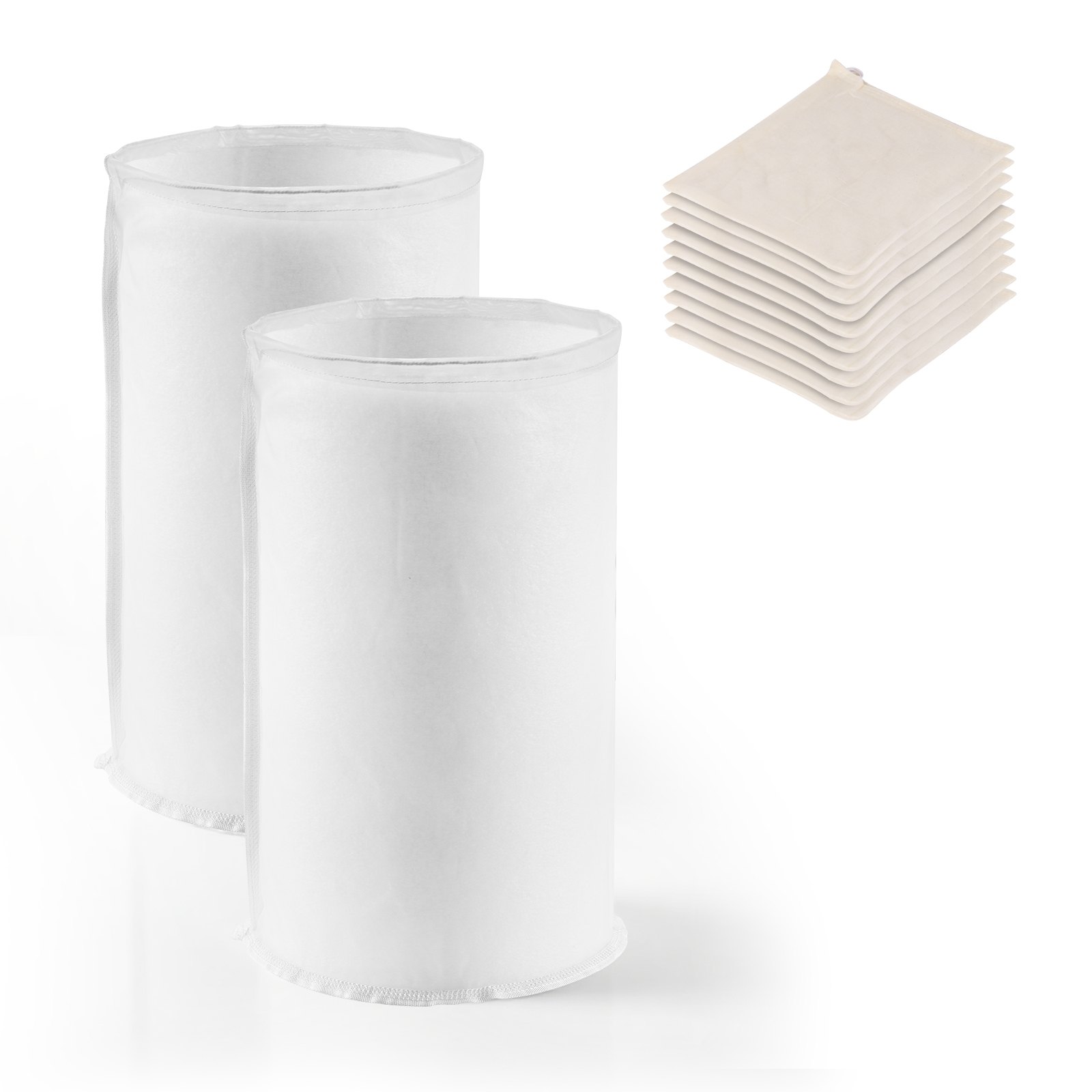 VEVOR Brew Bags Set for Automatic Beer Brewer, 2 Nylon Grain Bags & 10 Cotton-Linen Hop Bags, Fine Mesh, Reusable, 10 L Capacity - Image 9