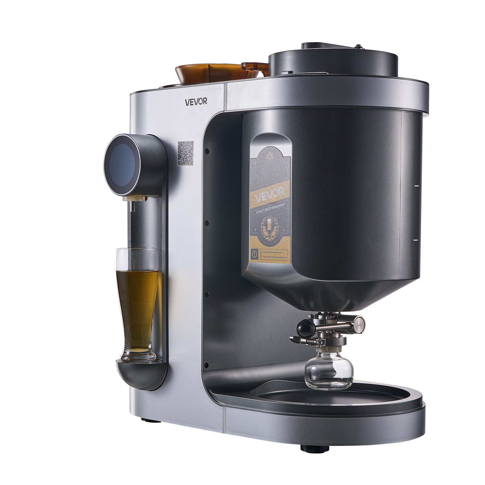 VEVOR Automatic Home Beer Brewer 1500W, 10L All-in-One Electric Brewing Machine with Mash & Boil, LCD, Auto Temp & Pressure Control — изображение 12