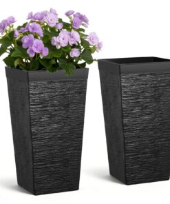 VEVOR Set of 2 Tall Planters 58 cm