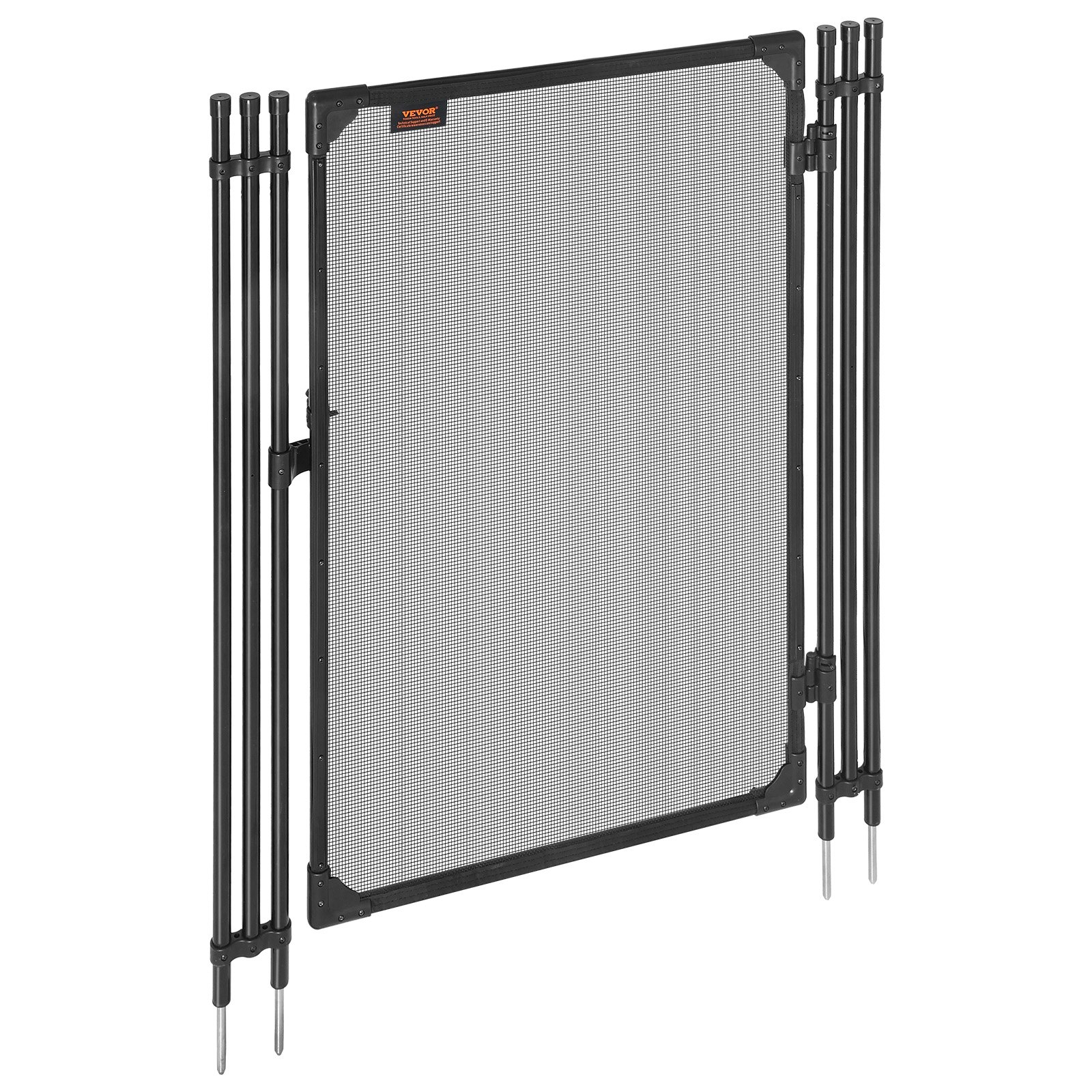 VEVOR Inground Pool Fence Gate 1.2 x 0.75 m, Aluminum Frame, 352 gsm Teslin PVC Mesh, Metal Latch, Lockable, Black — изображение 10
