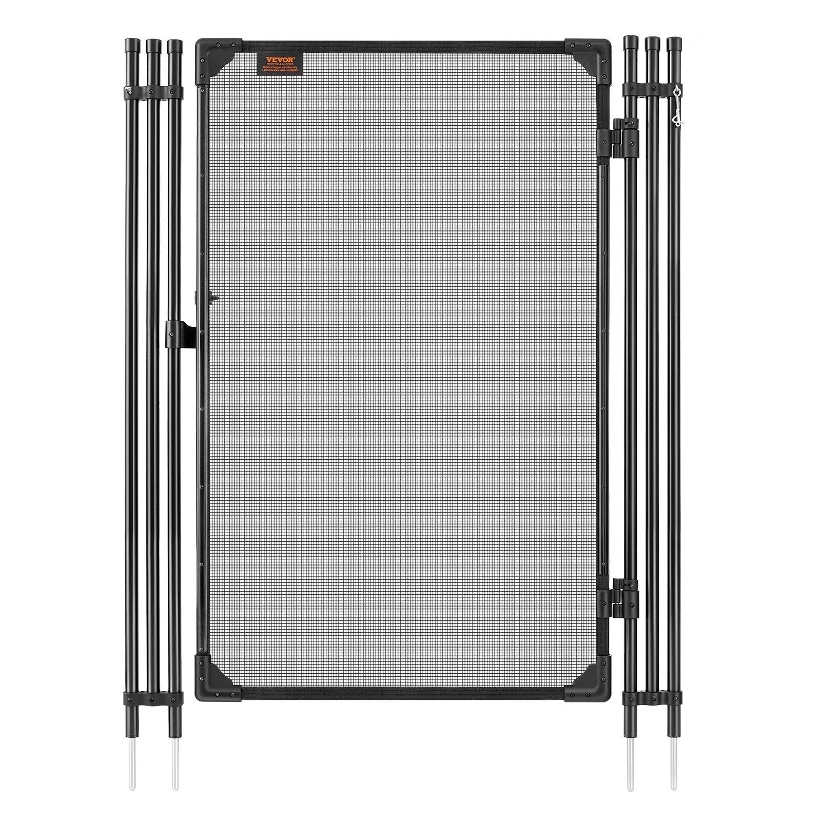 VEVOR Inground Pool Fence Gate 1.2 x 0.75 m, Aluminum Frame, 352 gsm Teslin PVC Mesh, Metal Latch, Lockable, Black — изображение 11