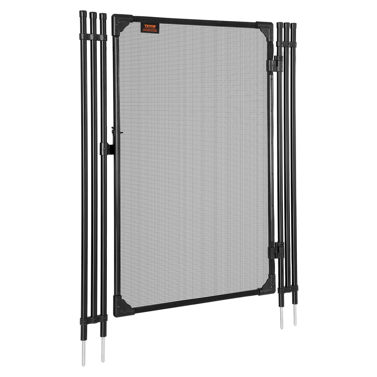 VEVOR Inground Pool Fence Gate 1.2 x 0.75 m, Aluminum Frame, 352 gsm Teslin PVC Mesh, Metal Latch, Lockable, Black — изображение 12