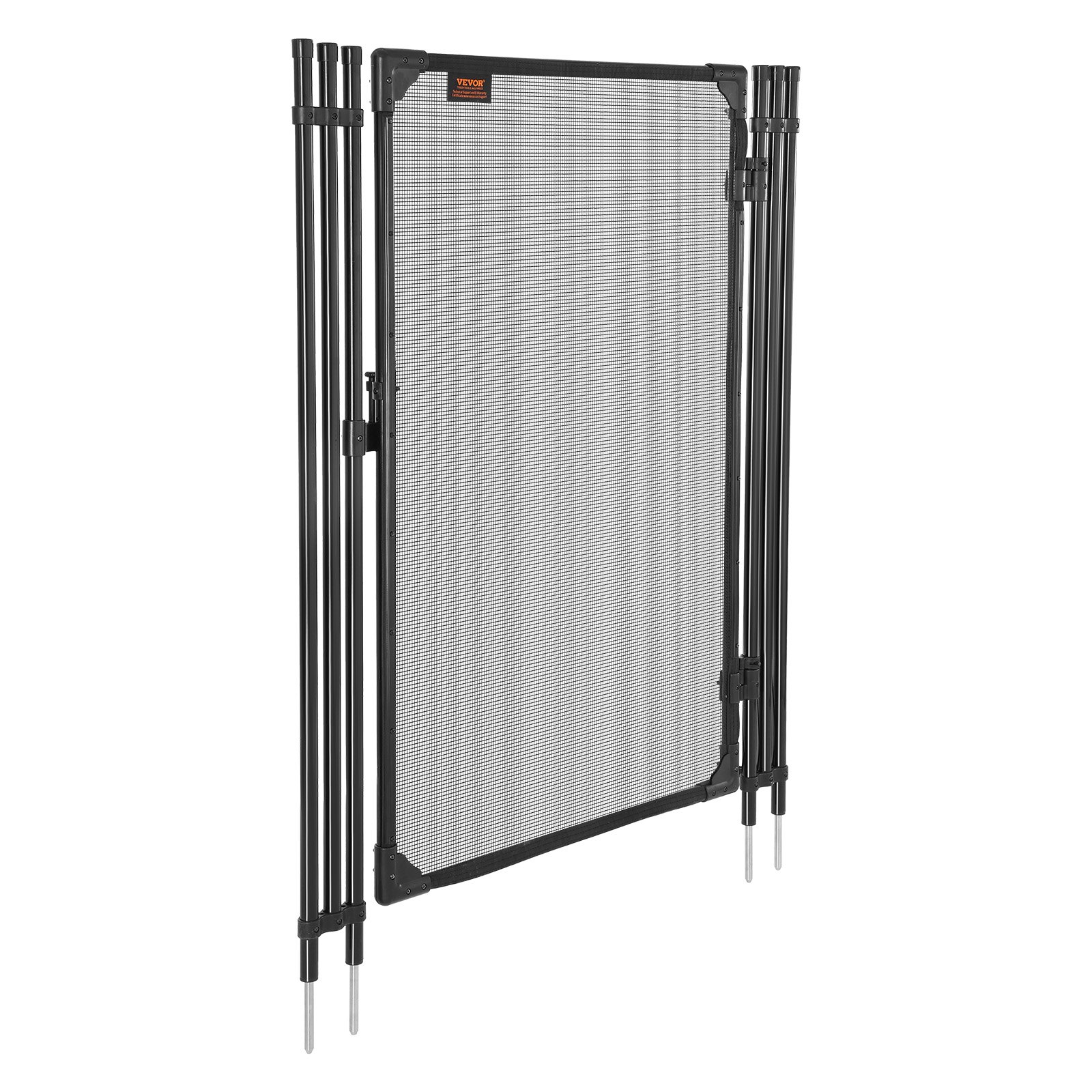 VEVOR Inground Pool Fence Gate 1.2 x 0.75 m, Aluminum Frame, 352 gsm Teslin PVC Mesh, Metal Latch, Lockable, Black — изображение 9