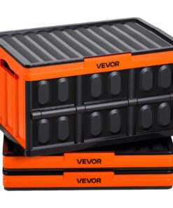 VEVOR 45L Plastic Collapsible Storage Bins with Lids