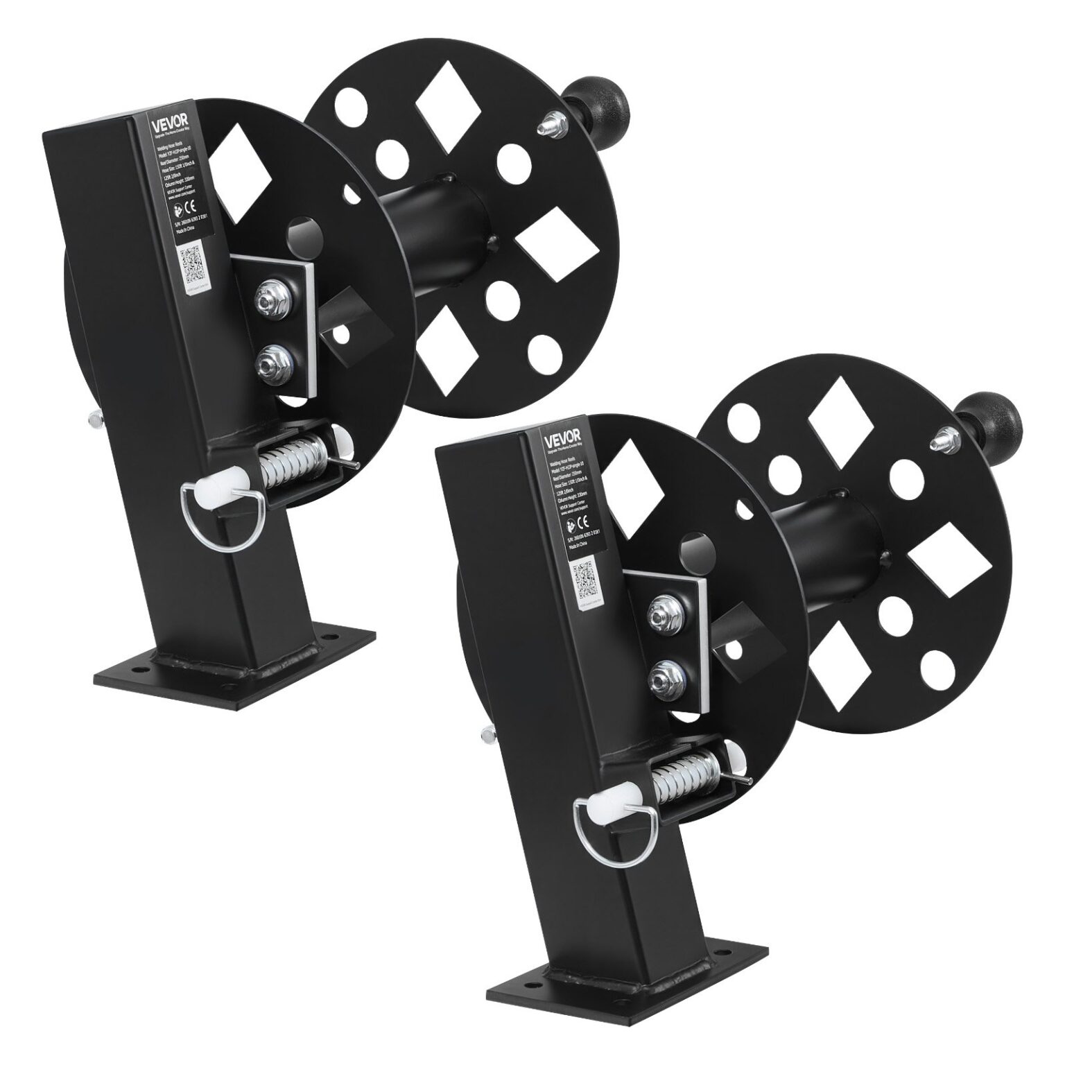 VEVOR Set of 2 Heavy-Duty Welding Cable Reels for 46 m & 38 m Leads ...