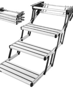VEVOR 3 pakāpienu 200 kg manuāli ievelkami RV pakāpieni