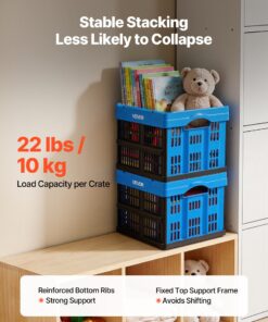 Stackable Folding Crates with Handles