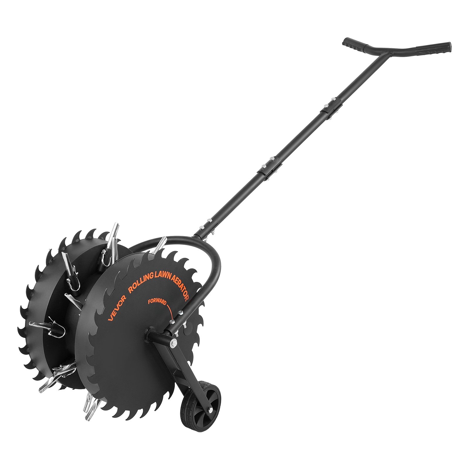 VEVOR Rolling Lawn Core Aerator, 42 cm Drum, 3 cm Plugs, 58 in Handle, Heavy-Duty Steel Manual Aeration Tool for Compacted Soil — изображение 9