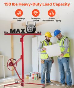 68 kg Heavy-Duty Sheetrock Panel Hoist with 4.9 m Reach
