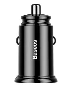 Baseus Circular 2xUSB QC3.0 5A 30W auto lādētājs (melns)