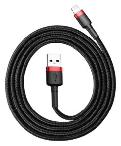 Baseus Cafule USB zibens kabelis 1,5A 2m (melns+sarkans)