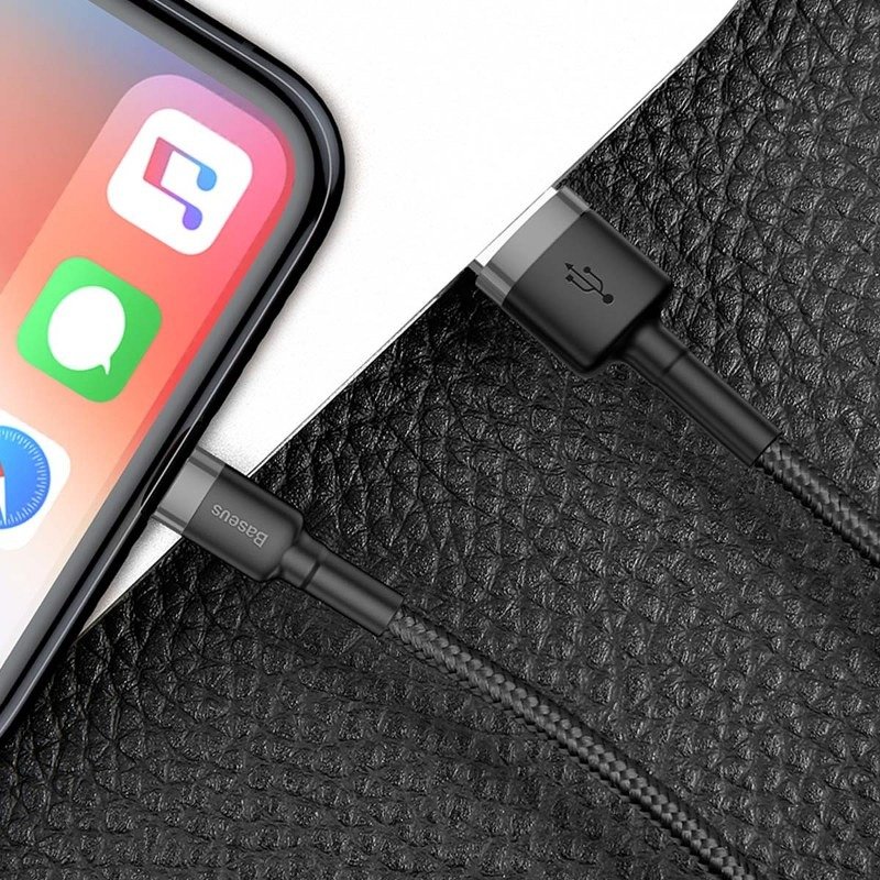 Baseus Cafule USB Lightning Cable 1,5A 2m (Gray+Black) — attēls 7