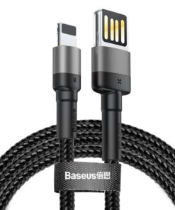 Baseus Cafule Divpusējs USB zibens kabelis 1.5A 2m (Pelēks+Melns)
