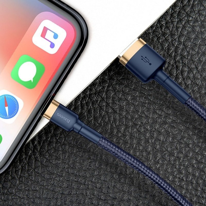 Baseus Cafule Lightning cable 1.5A 2m (Gold+Dark blue) — attēls 8