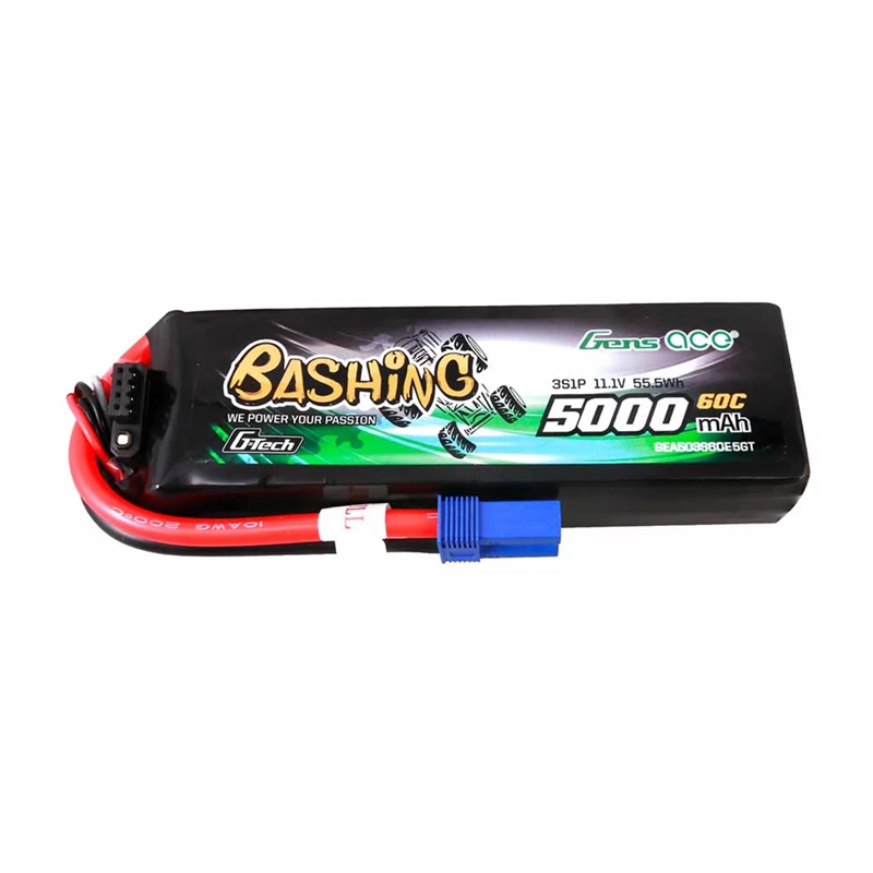 Аккумулятор GensAce G-Tech LiPo 5000 мАч 11,1 В 60С 3С1П с разъемом EC5
